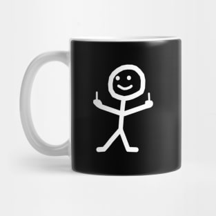 Stick Figure With Middle Finger Mug